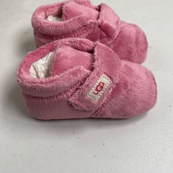 NIB UGG Bixbee Pink Baby Infant Booties - Size M - 12-18M - Picture 10 of 13